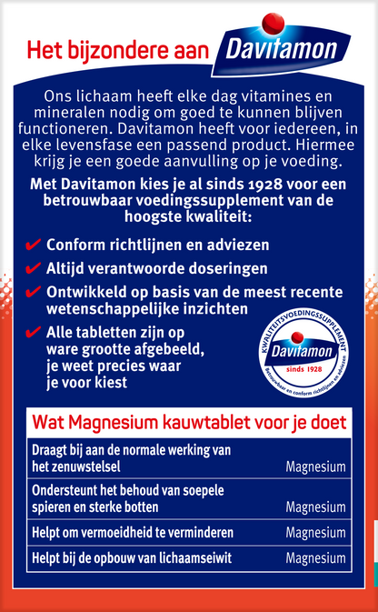 Davitamon Magnesium 60 Kauwtabletten