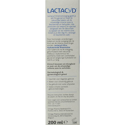 Lactacyd Wasemulsie ultra hydraterend overgang 200 Milliliter