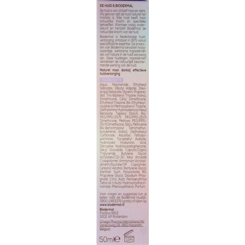 Biodermal Skin essential gelcreme SPF30 50 Milliliter