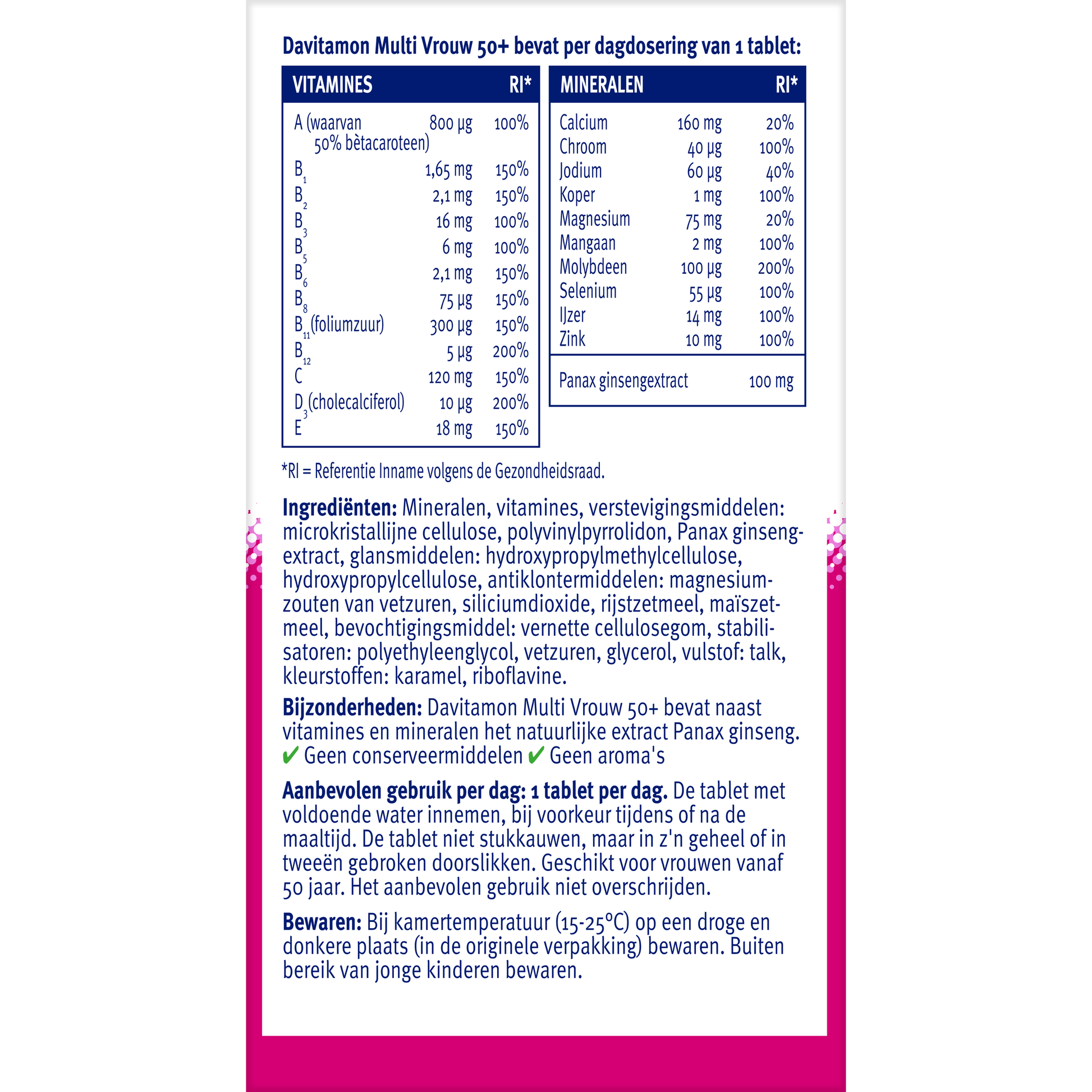 Davitamon Multi vrouw  50+ 60 Tabletten