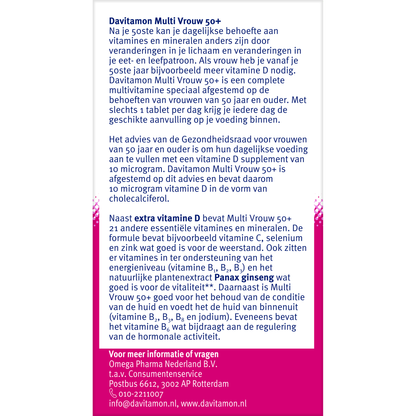 Davitamon Multi vrouw  50+ 60 Tabletten