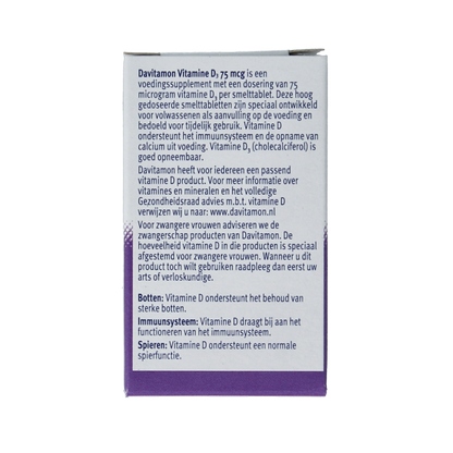 Davitamon Vitamine D 75mcg 75 Smelttabletten
