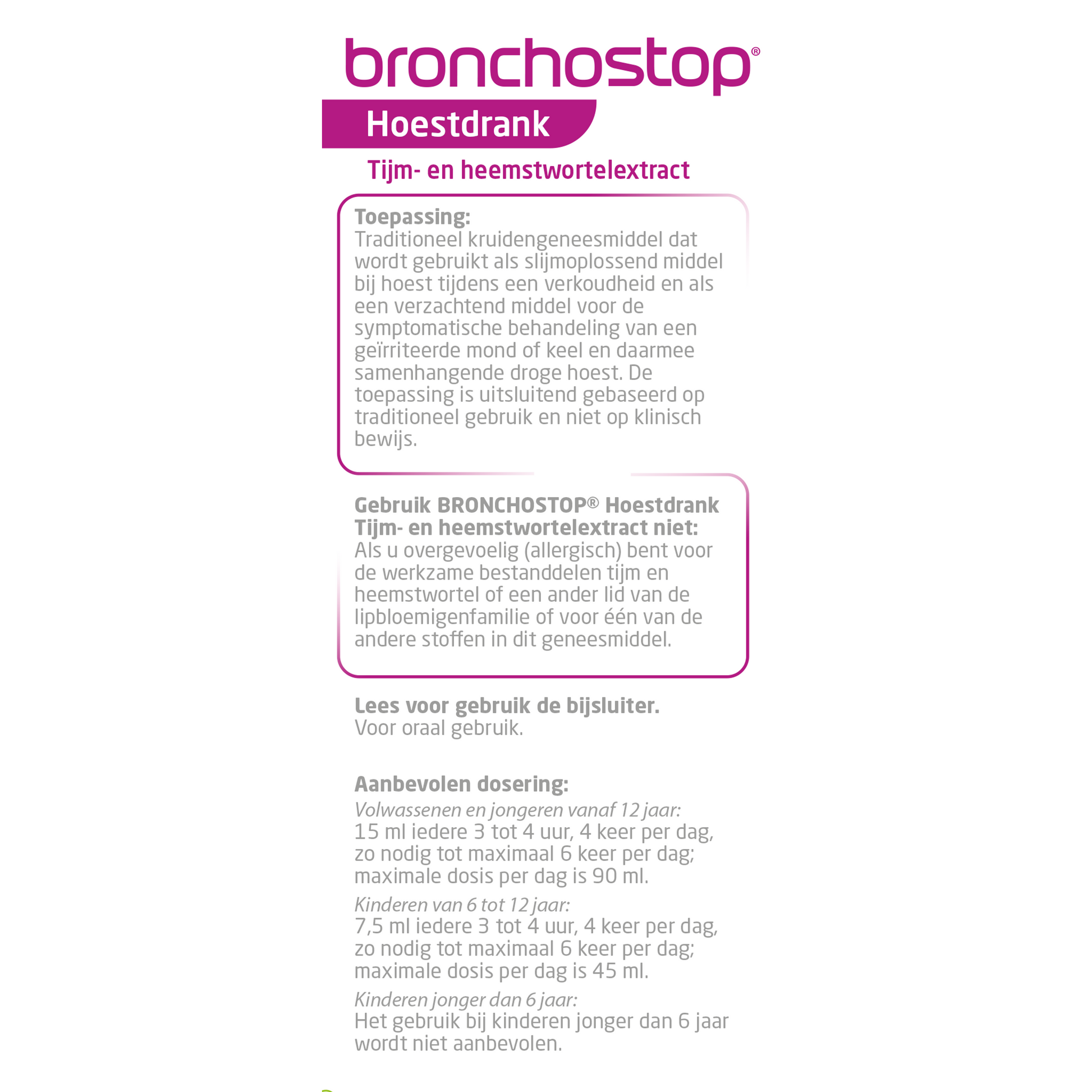 Bronchostop Hoestdrank 120 Milliliter