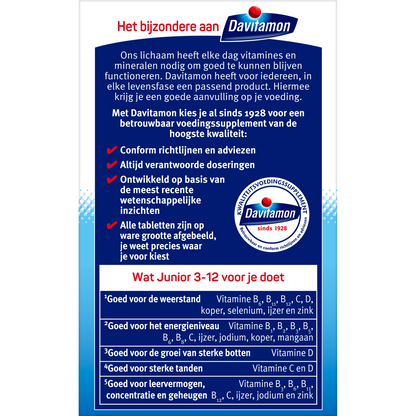 Davitamon Junior 3-12 banaan 120.00 Kauwtabletten