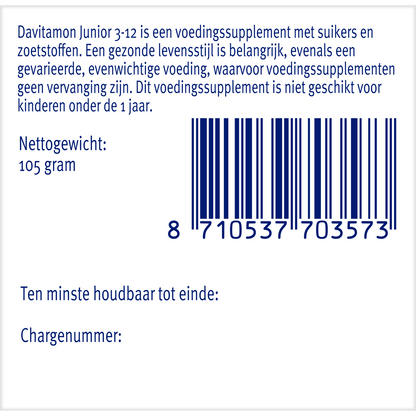 Davitamon Junior 3-12 banaan 120.00 Kauwtabletten