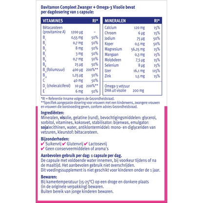 Davitamon Compleet zwanger plus visolie 60.00 Capsules