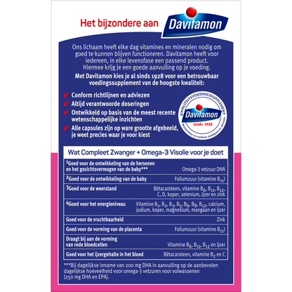 Davitamon Compleet zwanger plus visolie 60.00 Capsules