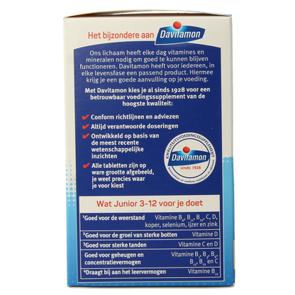 Davitamon Junior 3-12 multifruit 120.00 Kauwtabletten