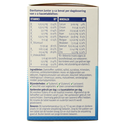 Davitamon Junior 3-12 multifruit 120.00 Kauwtabletten