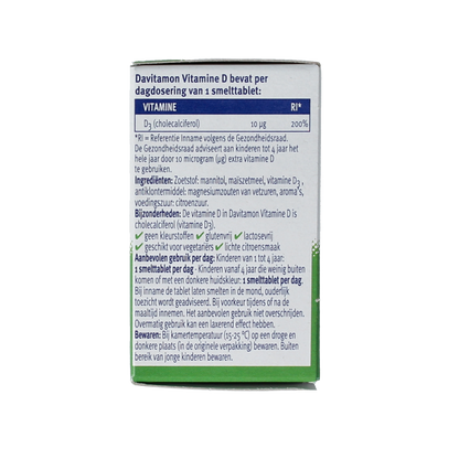 Davitamon Vitamine D kind smelttablet 50.00 Tabletten