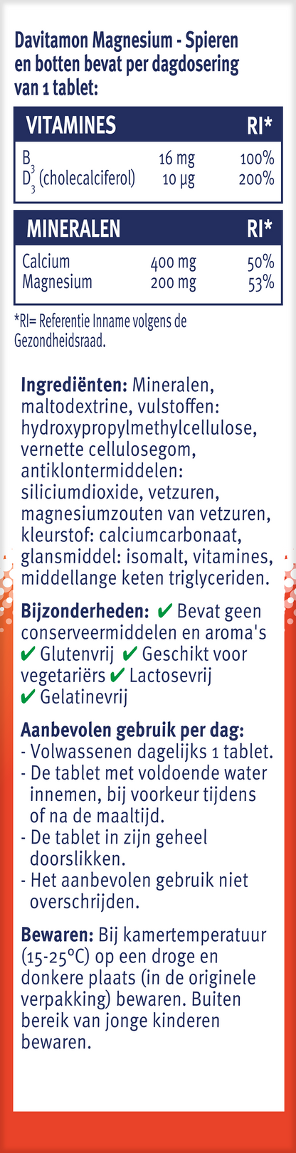 Davitamon Magnesium spieren en botten 42 Tabletten