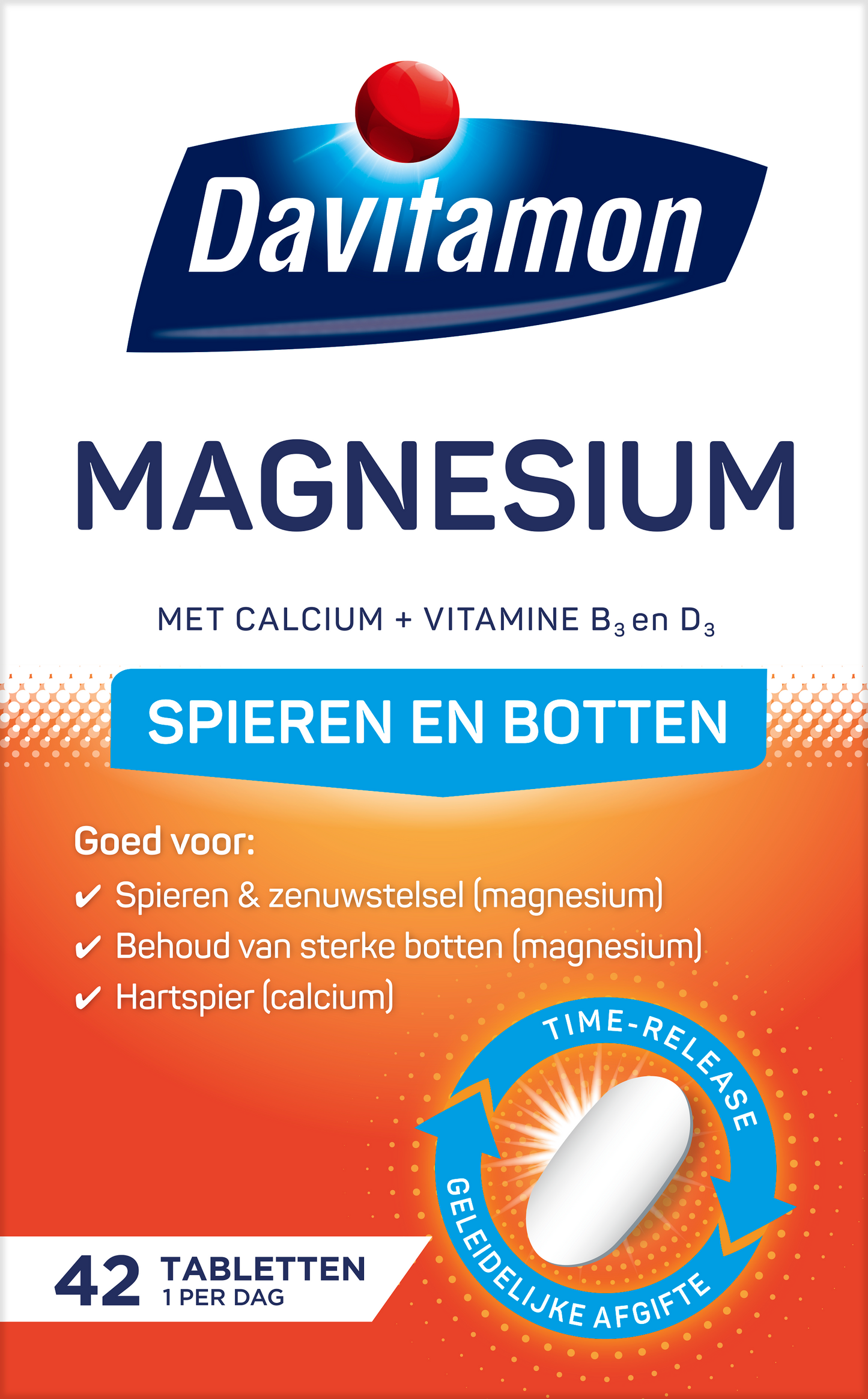 Davitamon Magnesium spieren en botten 42 Tabletten
