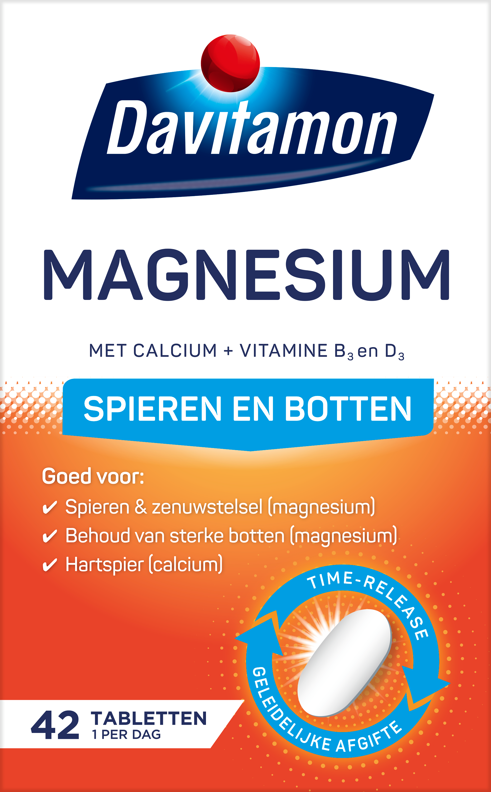 Davitamon Magnesium spieren en botten 42 Tabletten