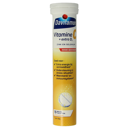 Davitamon Vitamine C & D3 bruistabletten 15.00 Bruistabletten