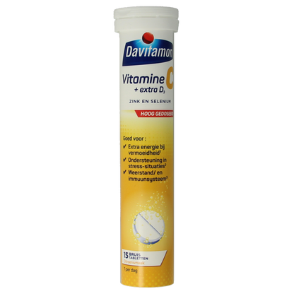 Davitamon Vitamine C & D3 bruistabletten 15 Bruistabletten