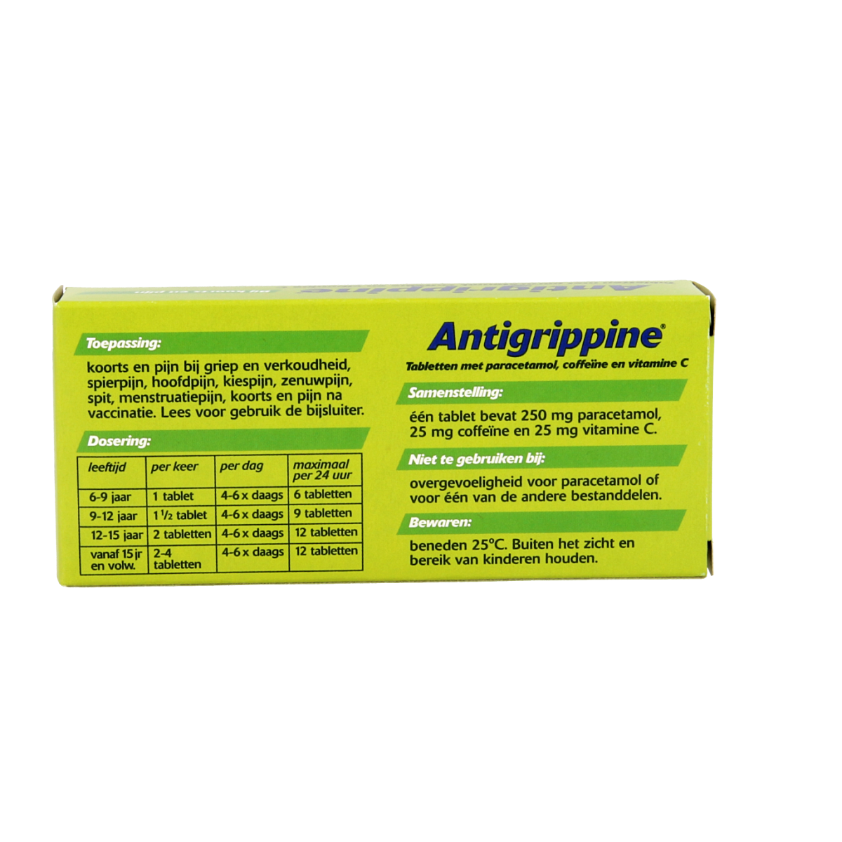 Antigrippine Paracetamol 250mg 40.00 Tabletten