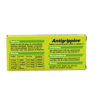 Antigrippine Paracetamol 250mg 40 Tabletten