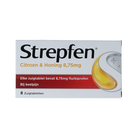 Strepfen Citroen & honing 8 Zuigtabletten