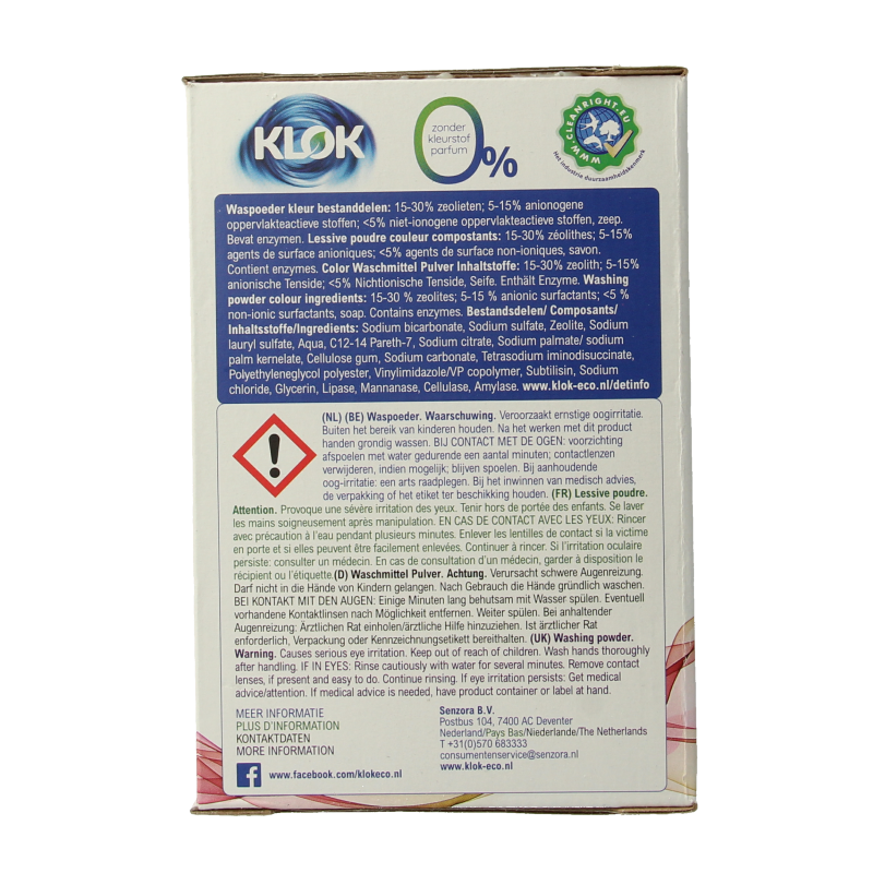 Klok Waspoeder kleur 1170 Gram