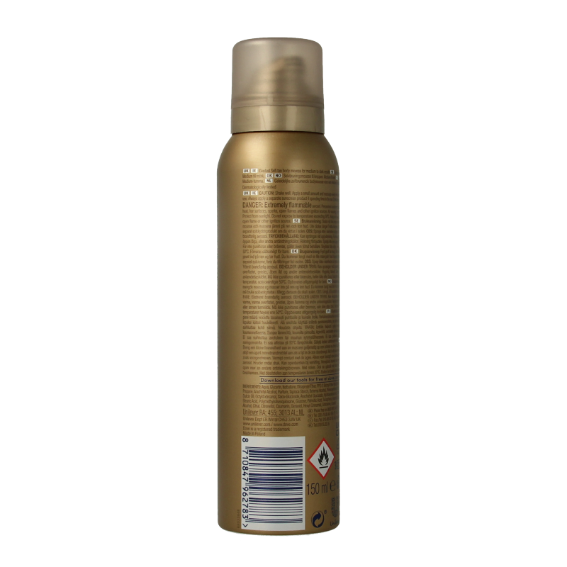 Dove Dermaspa body mousse tanning medium to dark 150 Milliliter