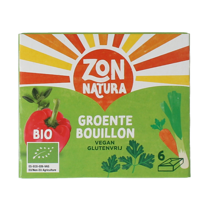 Zonnatura Groentebouillon tablet 11 gram bio 6.00 Stuks