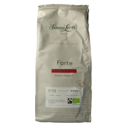 Simon Levelt Forte superior blend gemalen koffie bio 1.00 Kilogram