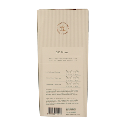 Simon Levelt Theefilter groot papier 100.00 Stuks