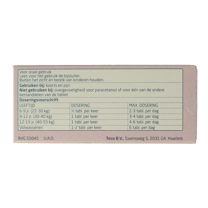Teva Paracetamol coffeine 500/50 50 Tabletten