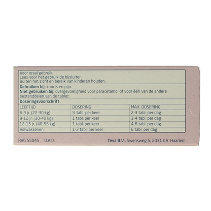 Teva Paracetamol coffeine 500/50 50.00 Tabletten