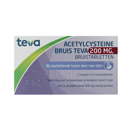 Teva Acetylcysteine 200mg 30.00 Bruistabletten