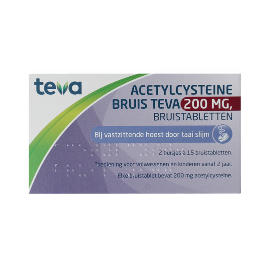 Teva Acetylcysteine 200mg 30.00 Bruistabletten