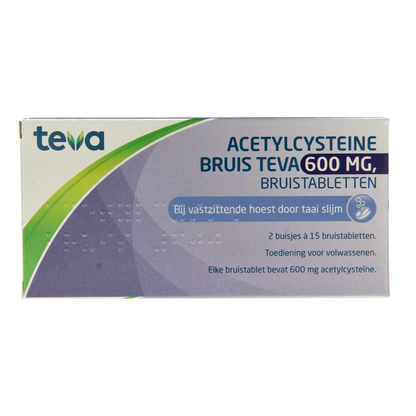 Teva Acetylcysteine 600mg 30 Bruistabletten