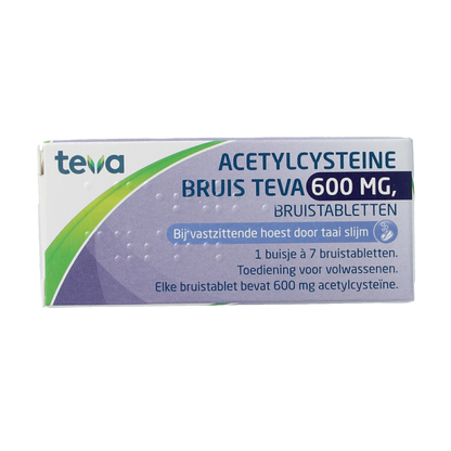 Teva Acetylcysteine 600mg 7.00 Bruistabletten