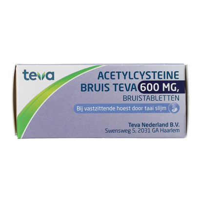 Teva Acetylcysteine 600mg 7.00 Bruistabletten