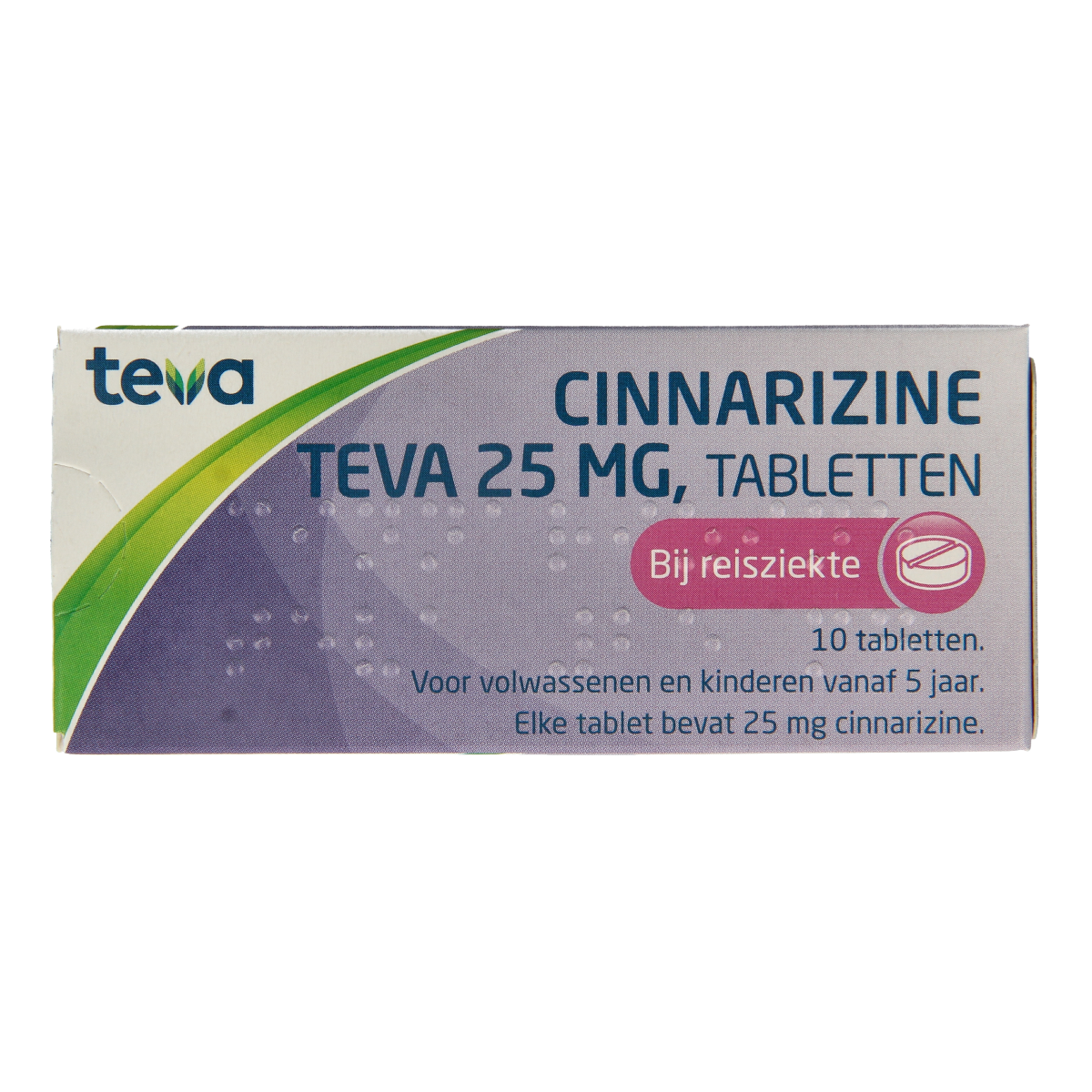 Teva Cinnarizine 25mg 10.00 Tabletten