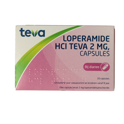 Teva Loperamide HCL 2 mg 20.00 Capsules