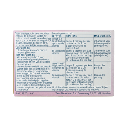 Teva Loperamide HCL 2mg 10.00 Capsules