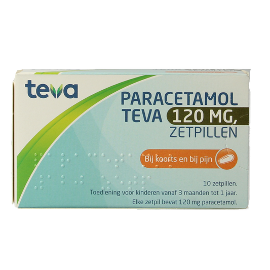 Teva Paracetamol 120 mg 10.00 Zetpillen