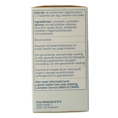 Teva Vitamine B complex bruin los 300 Tabletten