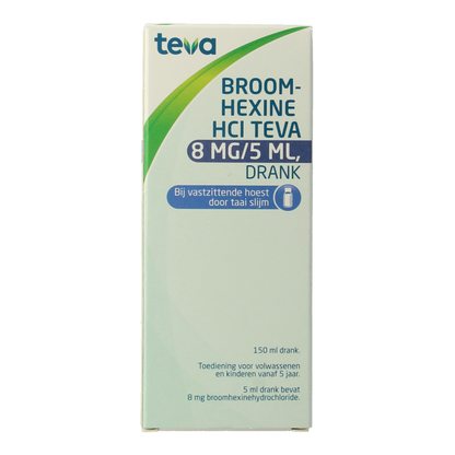 Teva Broomhexine HCL 8mg / 5ml 150 Milliliter