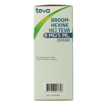Teva Broomhexine HCL 8mg / 5ml 150 Milliliter