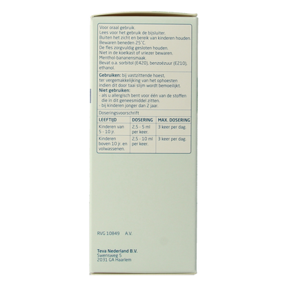 Teva Broomhexine HCL 8mg / 5ml 150 Milliliter