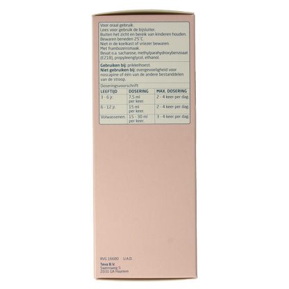 Teva Noscapine siroop HCL 300 Milliliter