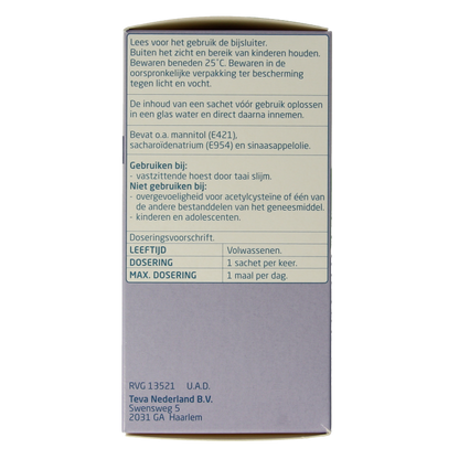 Teva Acetylcysteine 600mg 30 Sachets