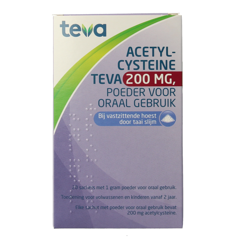 Teva Acetylcysteine 200mg 20 Sachets