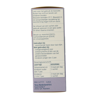 Teva Acetylcysteine 200mg 20 Sachets