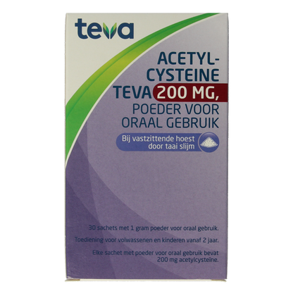 Teva Acetylcysteine 200mg poeder 30 Sachets
