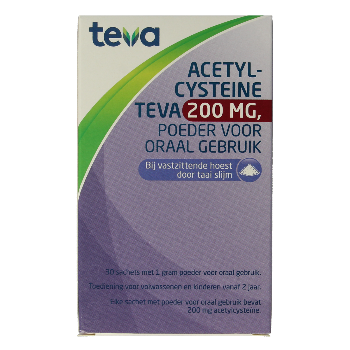 Teva Acetylcysteine 200mg poeder 30.00 Sachets