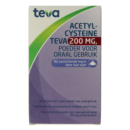 Teva Acetylcysteine 200mg poeder 30.00 Sachets
