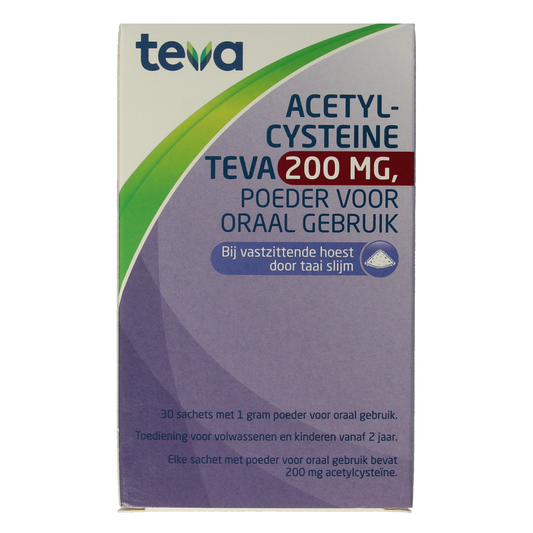 Teva Acetylcysteine 200mg poeder 30.00 Sachets